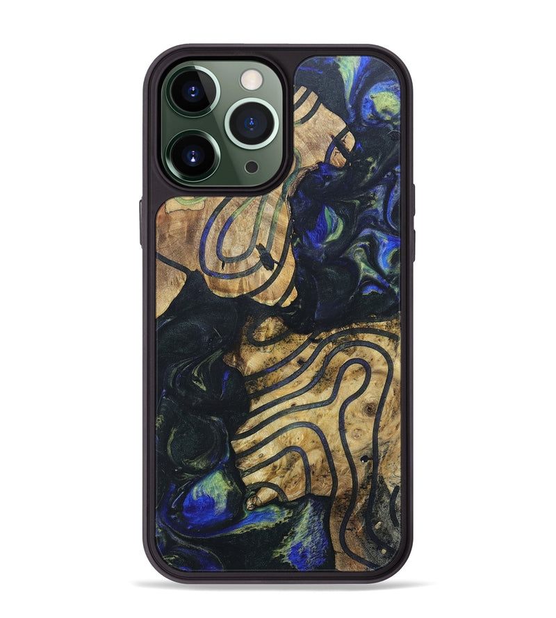iPhone 13 Pro Max Wood+Resin Phone Case - Joshua (Pattern, 695515)