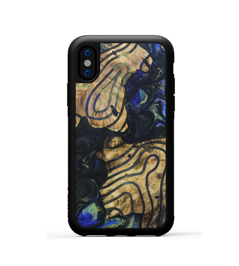 iPhone Xs Wood+Resin Phone Case - Joshua (Pattern, 695515)