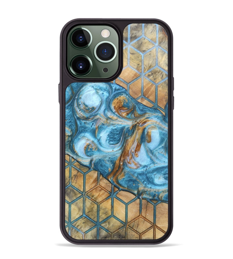 iPhone 13 Pro Max Wood+Resin Phone Case - Colin (Pattern, 695521)