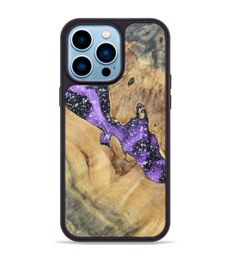 iPhone 14 Pro Max Wood+Resin Phone Case - Janice (Cosmos, 695549)