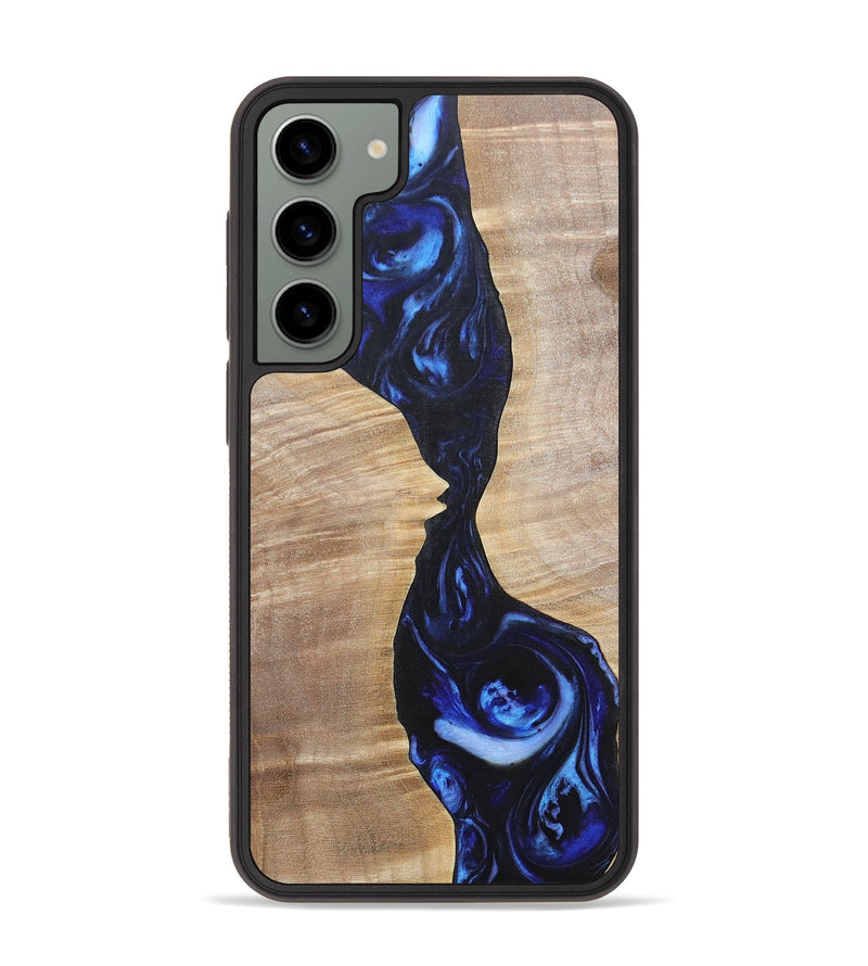 Galaxy S23 Plus Wood+Resin Phone Case - Violet (Blue, 695599)
