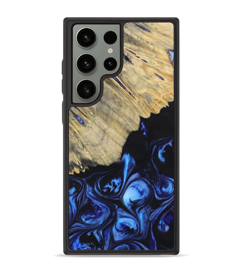 Galaxy S23 Ultra Wood+Resin Phone Case - Analia (Blue, 695604)