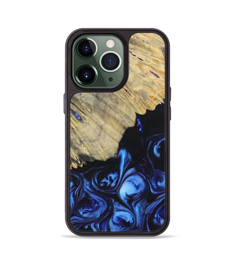 iPhone 13 Pro Wood+Resin Phone Case - Analia (Blue, 695604)