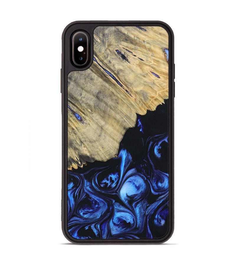 iPhone Xs Max Wood+Resin Phone Case - Analia (Blue, 695604)