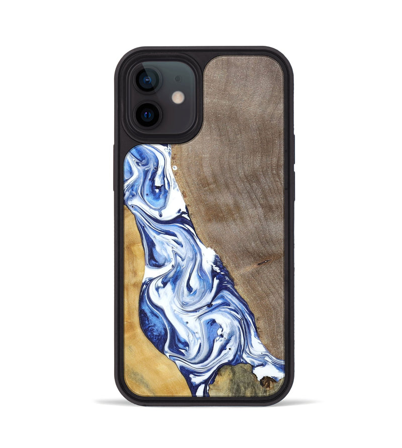 iPhone 12 Wood+Resin Phone Case - Reed (Mosaic, 695623)