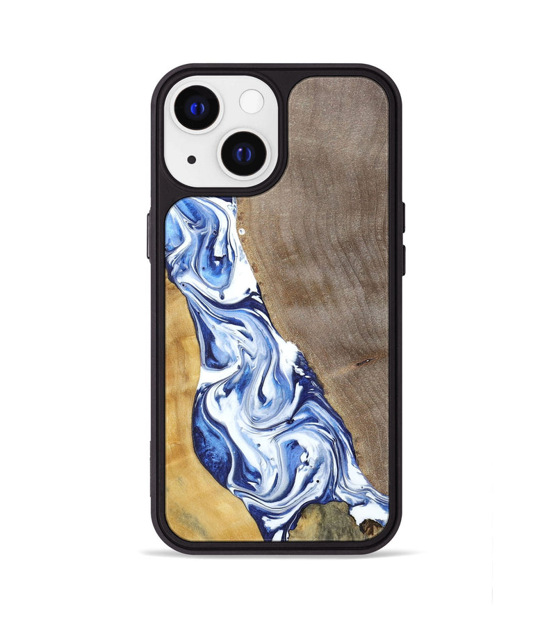 iPhone 13 Wood+Resin Phone Case - Reed (Mosaic, 695623)