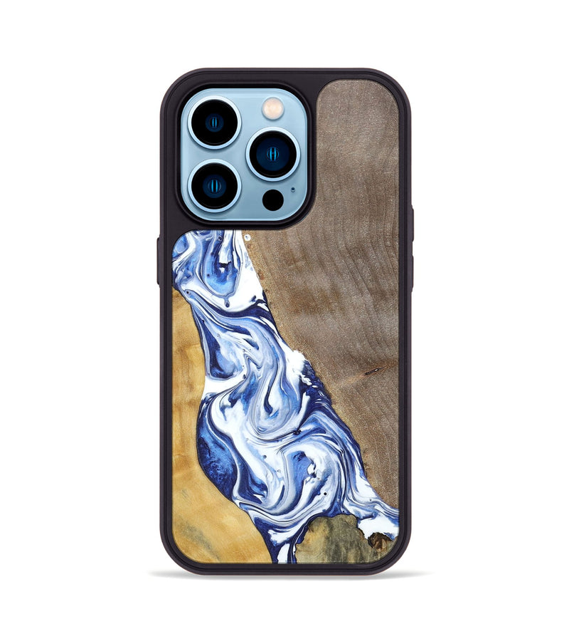 iPhone 14 Pro Wood+Resin Phone Case - Reed (Mosaic, 695623)
