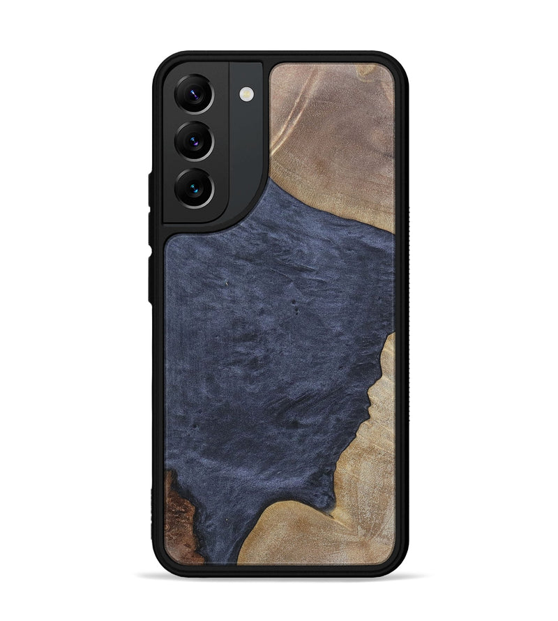 Galaxy S22 Plus Wood+Resin Phone Case - Walker (Pure Black, 695657)
