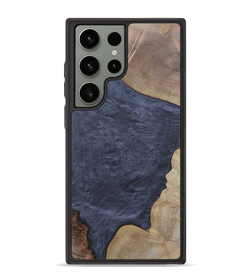 Galaxy S23 Ultra Wood+Resin Phone Case - Walker (Pure Black, 695657)