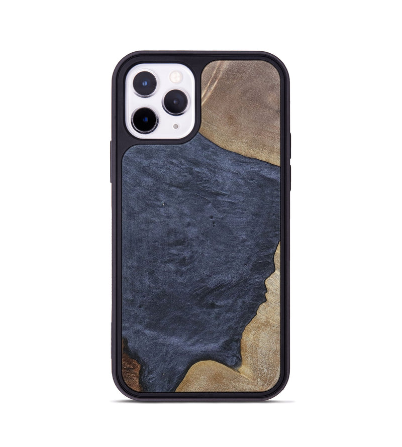 iPhone 11 Pro Wood+Resin Phone Case - Walker (Pure Black, 695657)