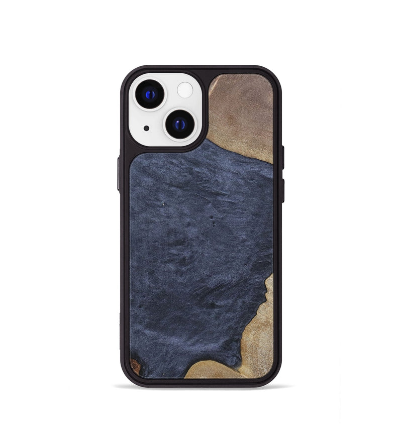 iPhone 13 mini Wood+Resin Phone Case - Walker (Pure Black, 695657)