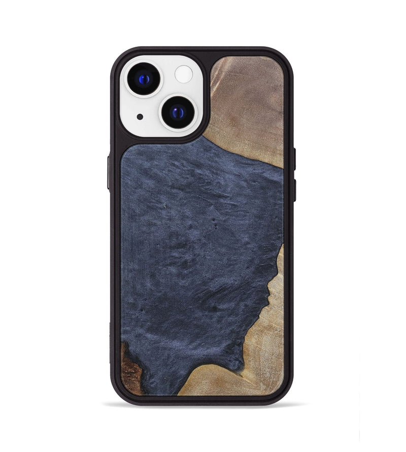 iPhone 13 Wood+Resin Phone Case - Walker (Pure Black, 695657)