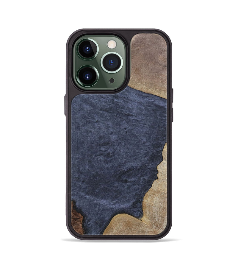 iPhone 13 Pro Wood+Resin Phone Case - Walker (Pure Black, 695657)