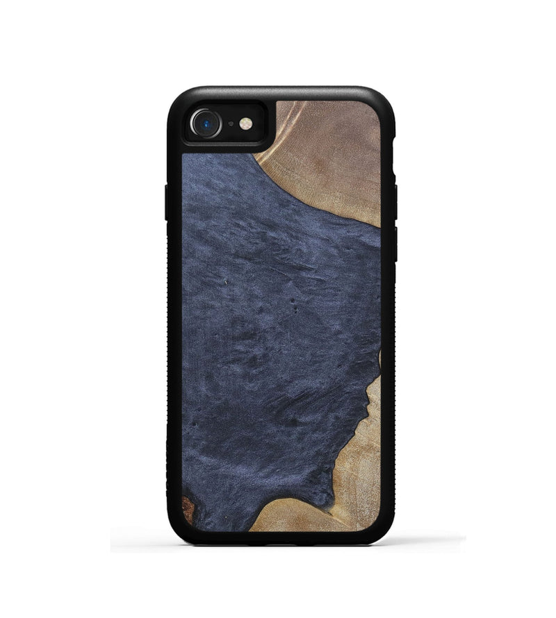 iPhone SE Wood+Resin Phone Case - Walker (Pure Black, 695657)