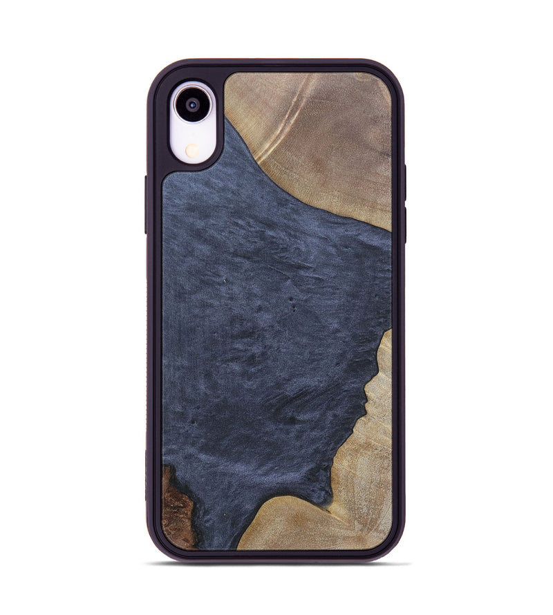 iPhone Xr Wood+Resin Phone Case - Walker (Pure Black, 695657)