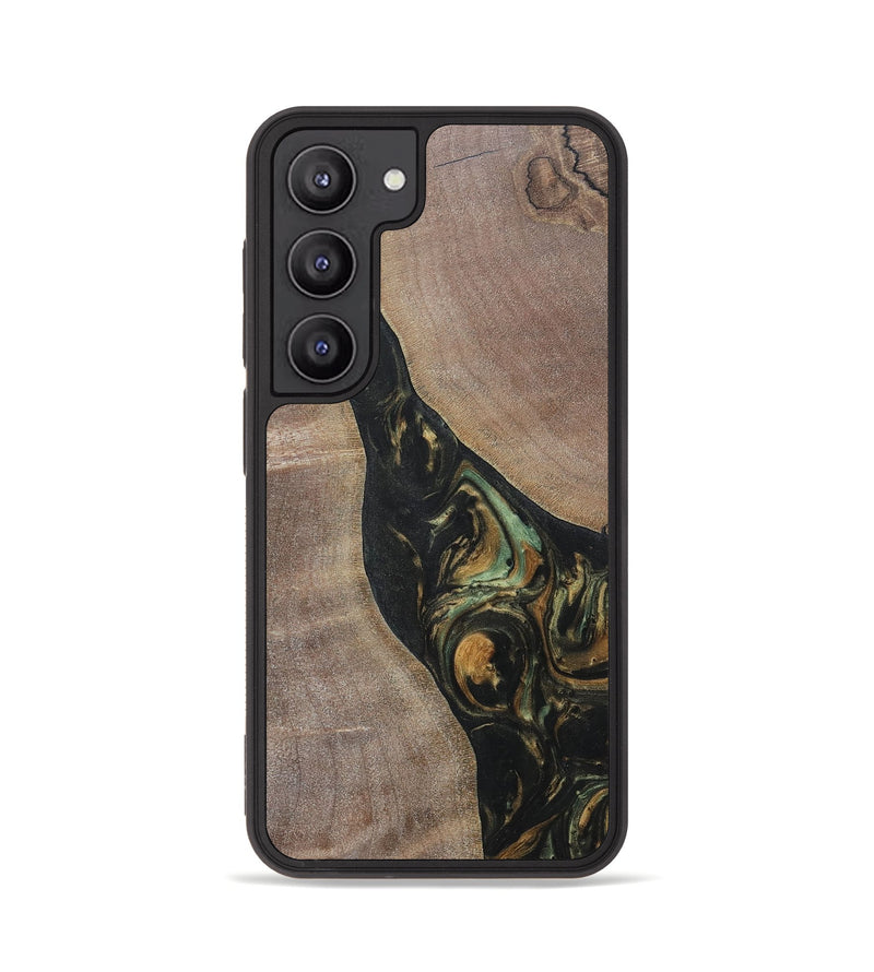 Galaxy S23 Wood+Resin Phone Case - Graham (Green, 695666)
