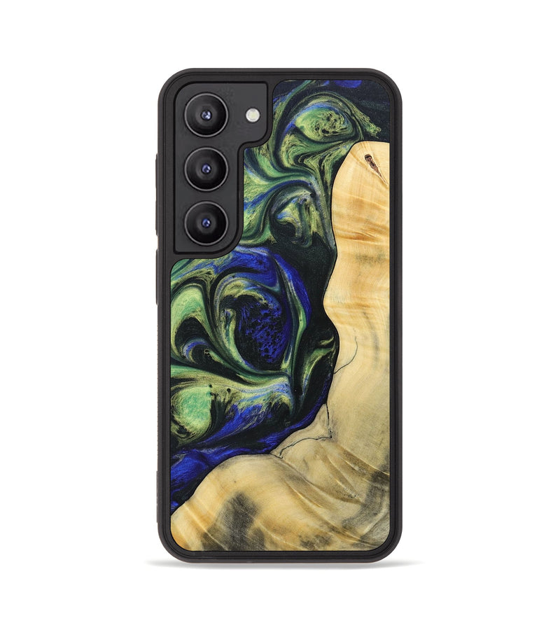 Galaxy S23 Wood+Resin Phone Case - Harold (Green, 695668)