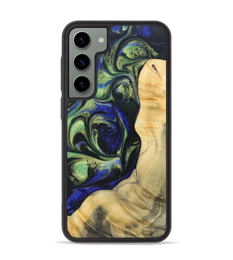 Galaxy S23 Plus Wood+Resin Phone Case - Harold (Green, 695668)