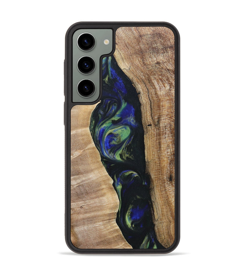 Galaxy S23 Plus Wood+Resin Phone Case - Kris (Green, 695669)