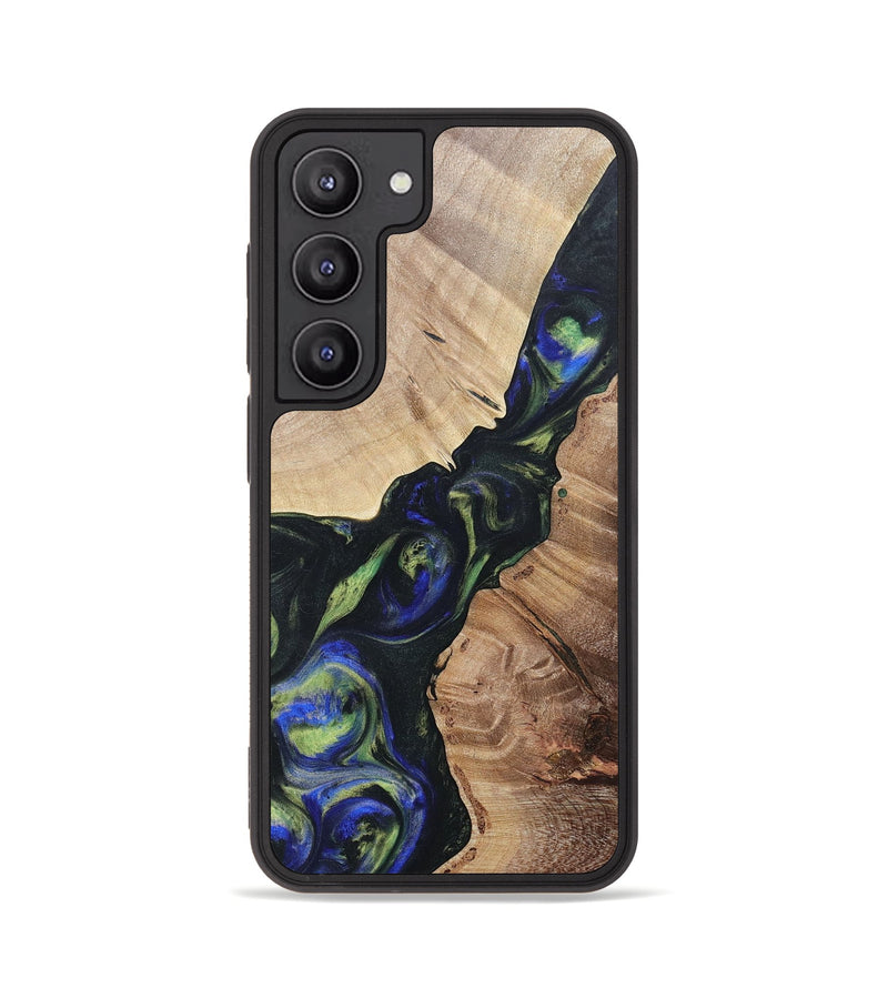 Galaxy S23 Wood+Resin Phone Case - Milo (Green, 695680)