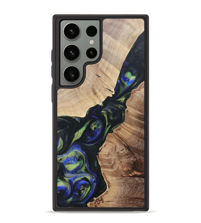 Galaxy S23 Ultra Wood+Resin Phone Case - Milo (Green, 695680)