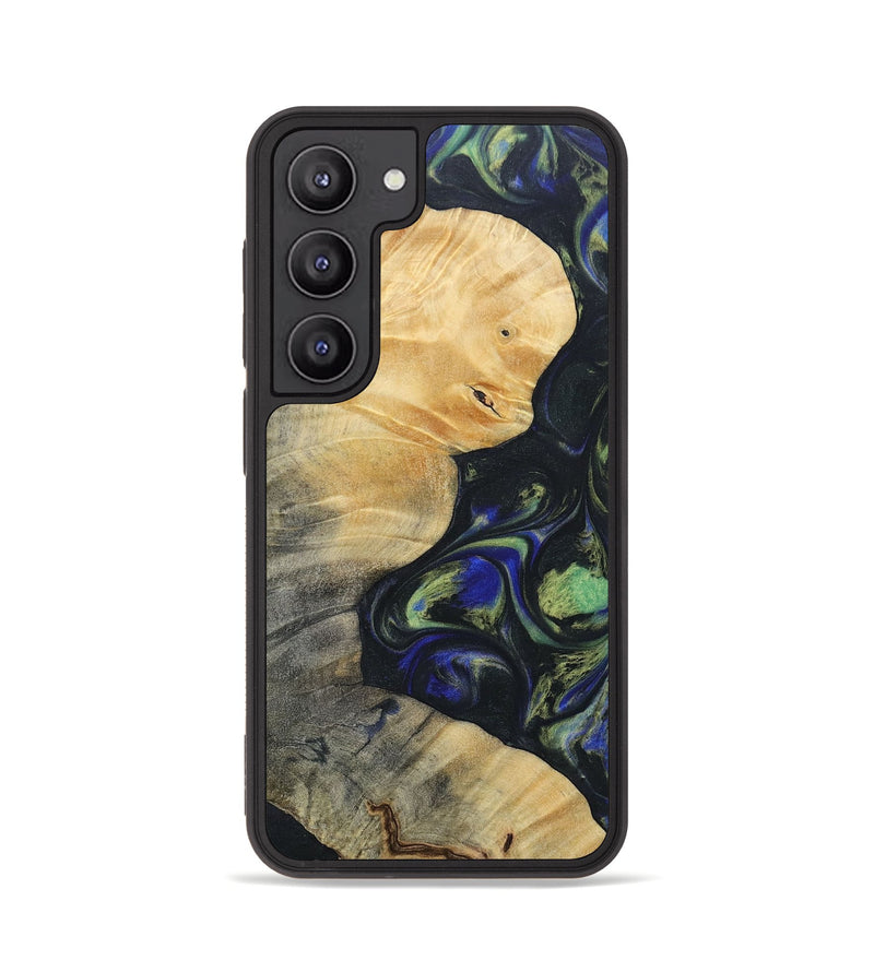 Galaxy S23 Wood+Resin Phone Case - Bertha (Green, 695685)