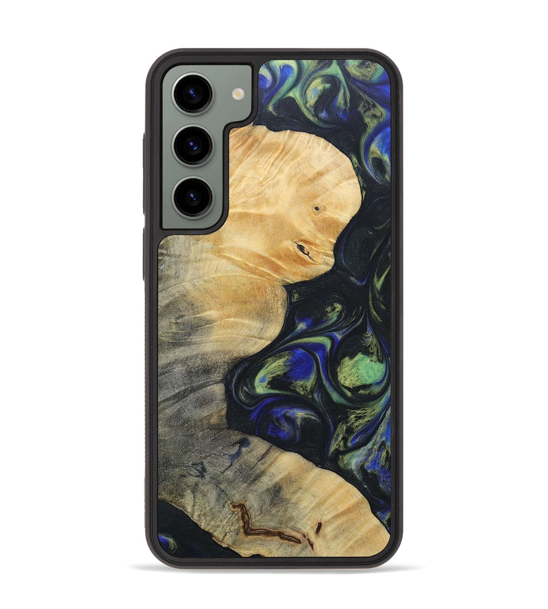 Galaxy S23 Plus Wood+Resin Phone Case - Bertha (Green, 695685)