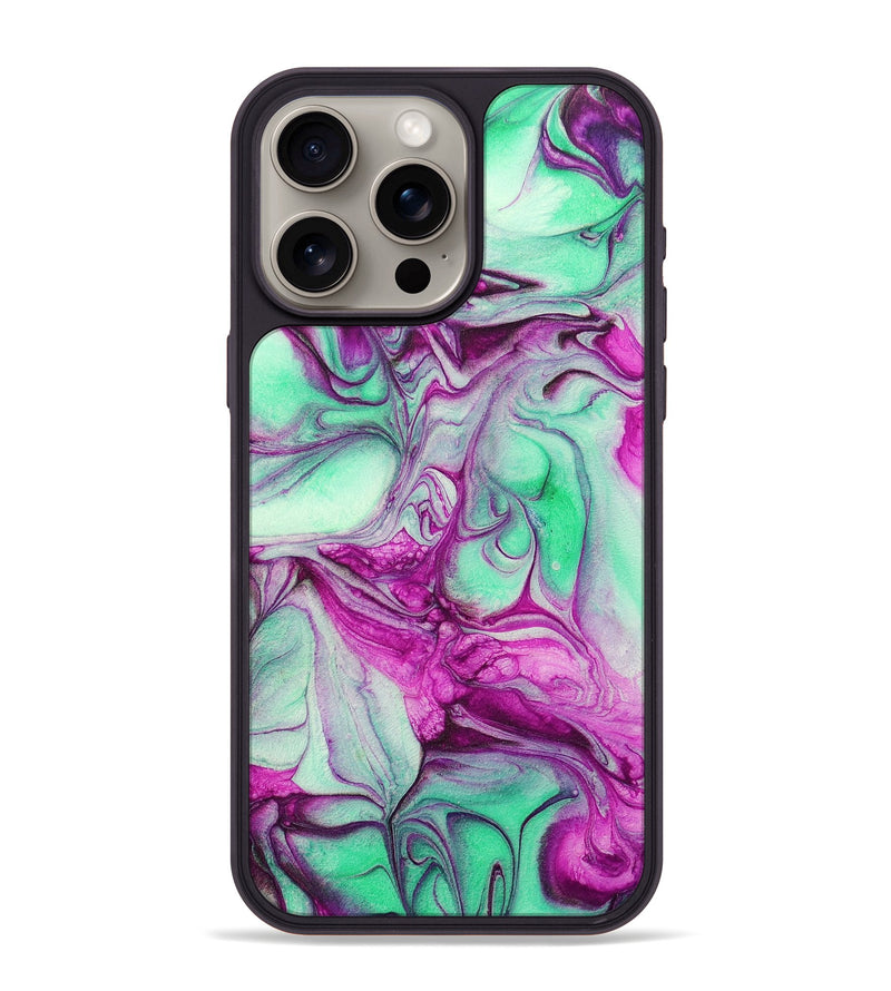 iPhone 15 Pro Max Wood+Resin Phone Case - Nelson (Watercolor, 695688)