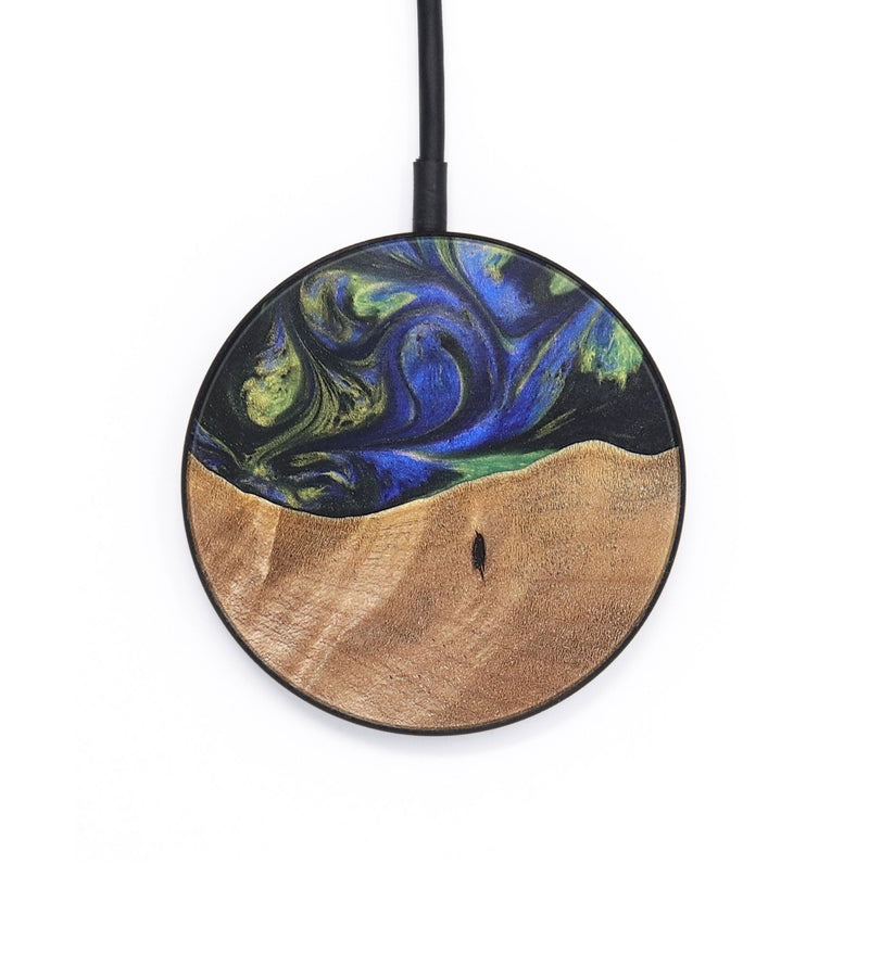 Circle Wood+Resin Wireless Charger - Alessandra (Green, 695723)