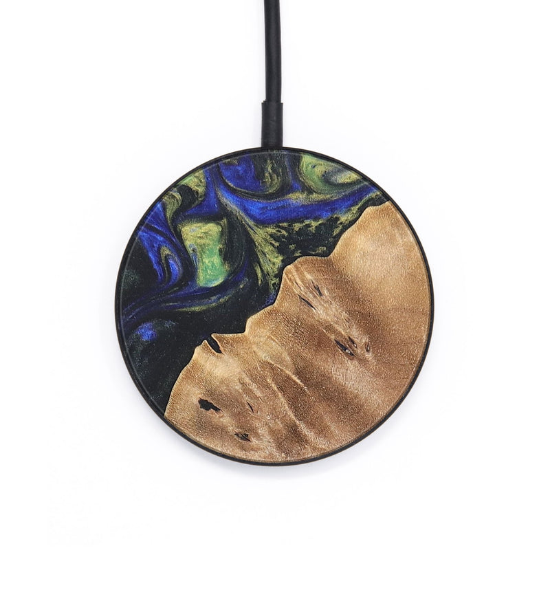 Circle Wood+Resin Wireless Charger - Clyde (Green, 695725)
