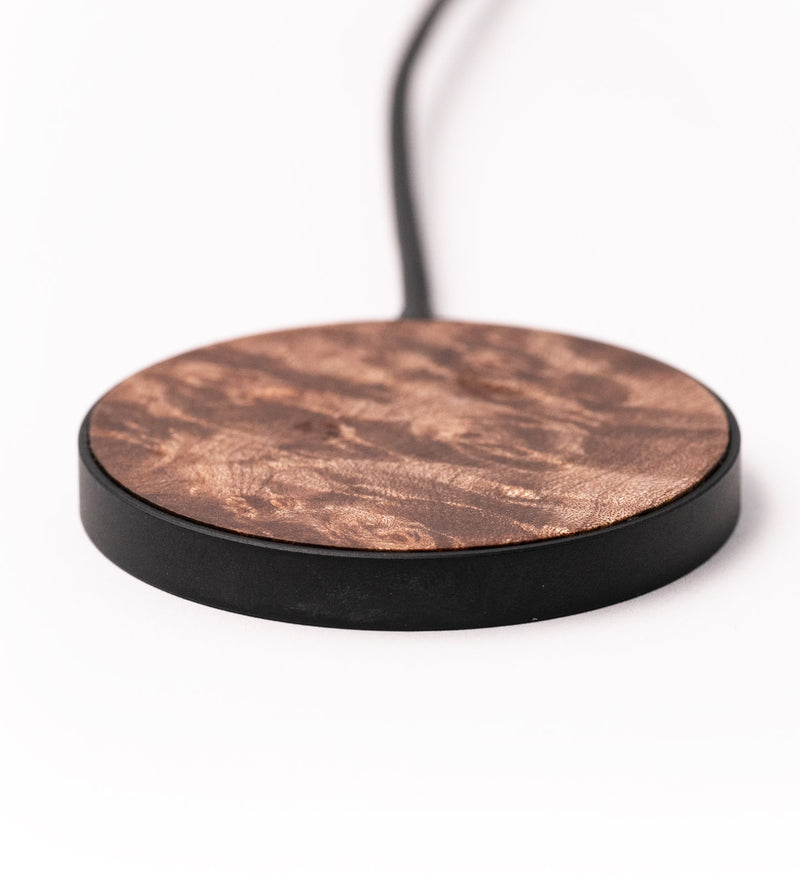 Maple Burl - MagSafe Enabled Wireless Charger