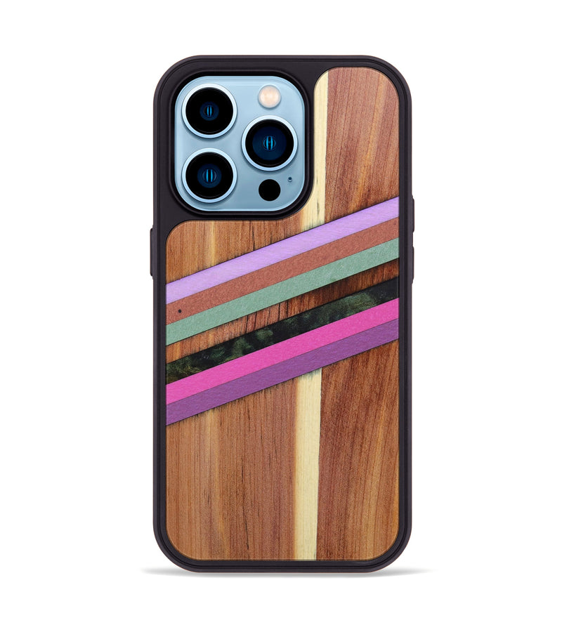 iPhone 14 Pro Wood+Resin Phone Case - Alexia (Retro, 636282)