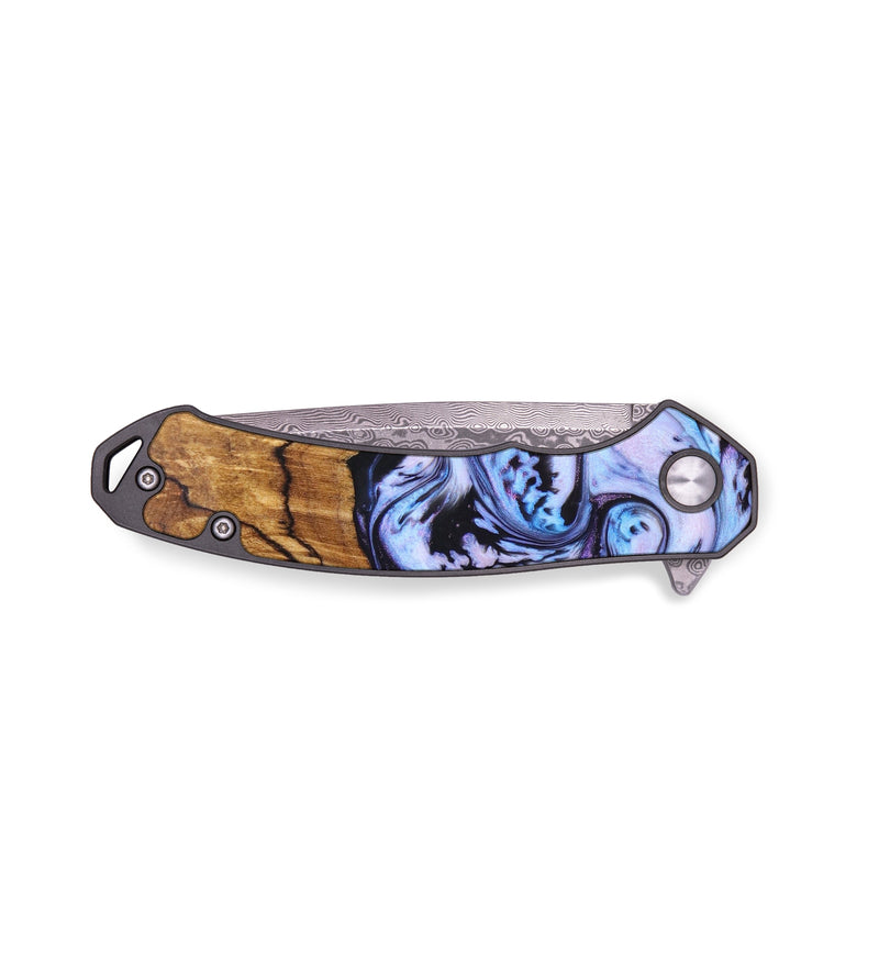 EDC Wood+Resin Pocket Knife - Franklin (Purple, 641249)