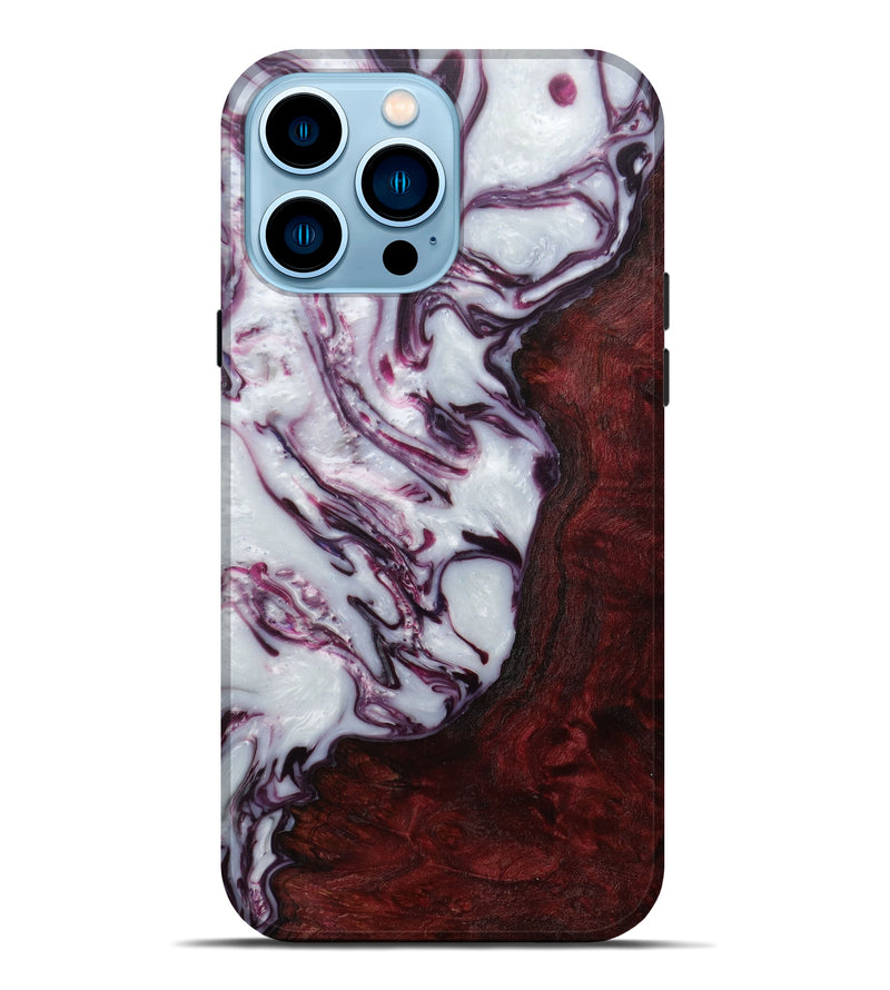 iPhone 14 Pro Max Wood+Resin Live Edge Phone Case - Edee (Purple, 585170)