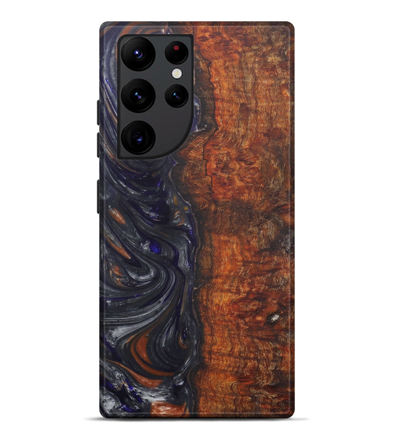 Galaxy S22 Ultra Wood+Resin Live Edge Phone Case - Tibor (Metallic, 576780)