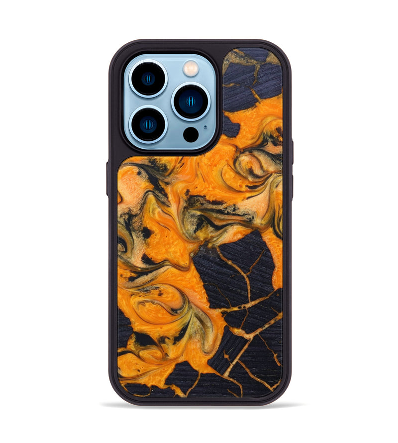 iPhone 14 Pro Wood+Resin Phone Case - Joan (Lava, 625047)