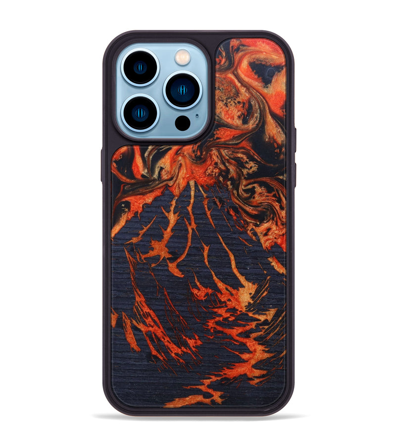 iPhone 14 Pro Max Wood+Resin Phone Case - Westley (Lava, 626072)