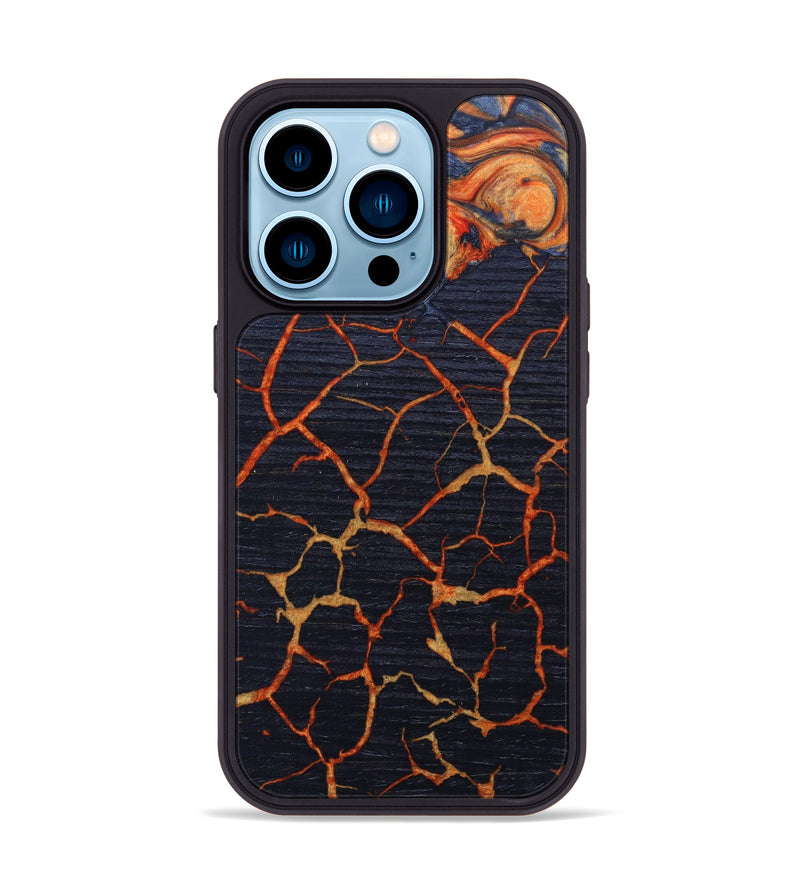 iPhone 14 Pro Wood+Resin Phone Case - Aida (Lava, 627569)