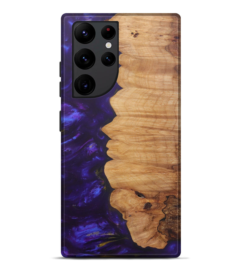 Galaxy S22 Ultra Wood+Resin Live Edge Phone Case - Meta (Purple, 580672)