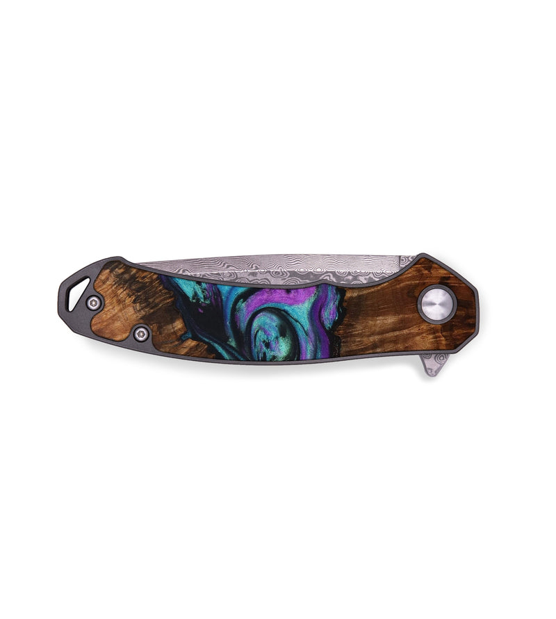 EDC Wood+Resin Pocket Knife - Willa (Purple, 642642)