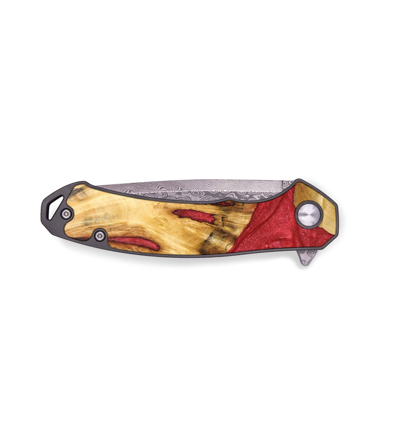 EDC Wood+Resin Pocket Knife - Dillon (Red, 636515)