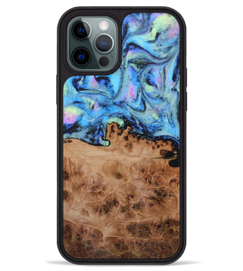 iPhone 12 Pro Max Wood+Resin Phone Case - Tessa (Aurora, 617590)