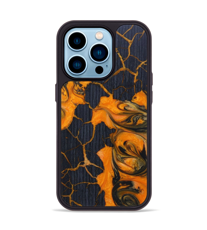iPhone 14 Pro Wood+Resin Phone Case - Kristen (Lava, 624966)