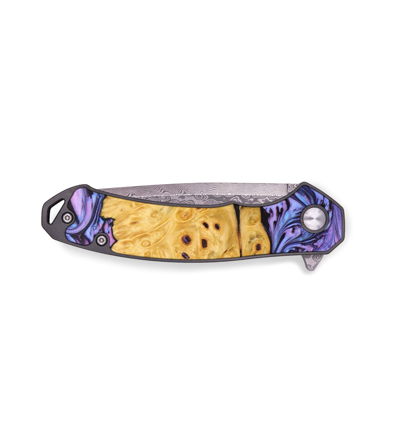 EDC Wood+Resin Pocket Knife - Chase (Purple, 636473)