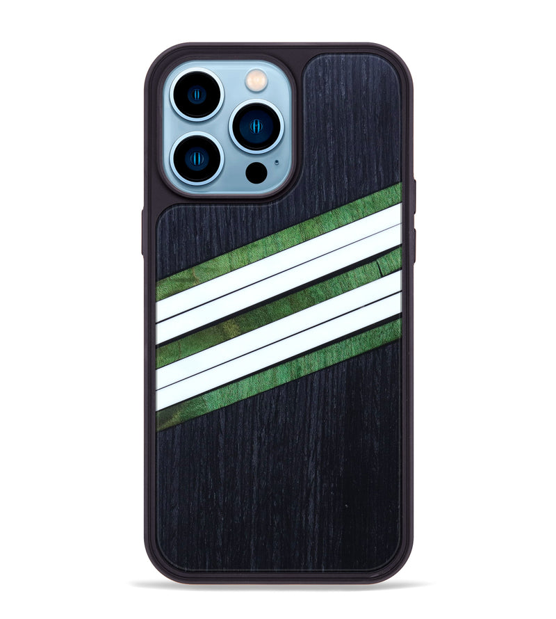 iPhone 14 Pro Max Wood+Resin Phone Case - Violante (Retro, 634024)