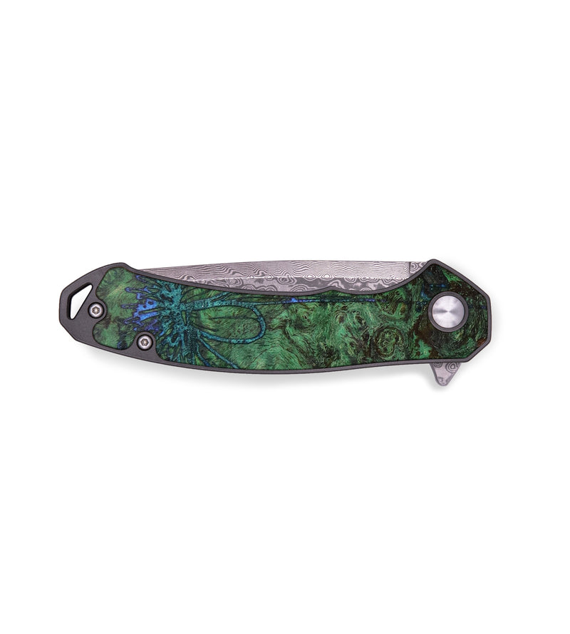 EDC Wood+Resin Pocket Knife - Misty (Spring, 640629)