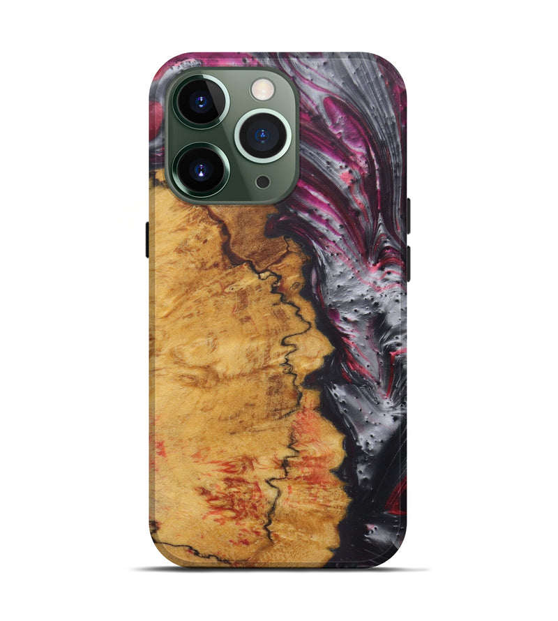 iPhone 13 Pro Wood+Resin Live Edge Phone Case - Brynne (Metallic, 579171)