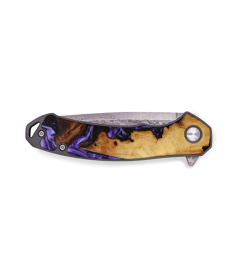 EDC Wood+Resin Pocket Knife - Maude (Purple, 644218)