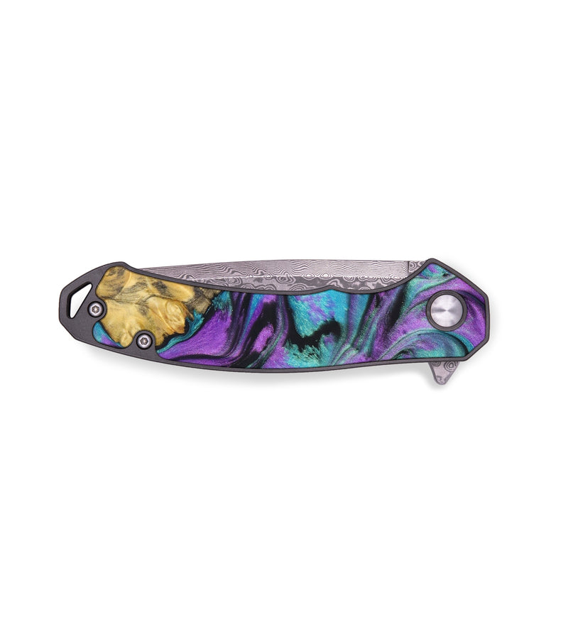EDC Wood+Resin Pocket Knife - Paige (Purple, 640326)