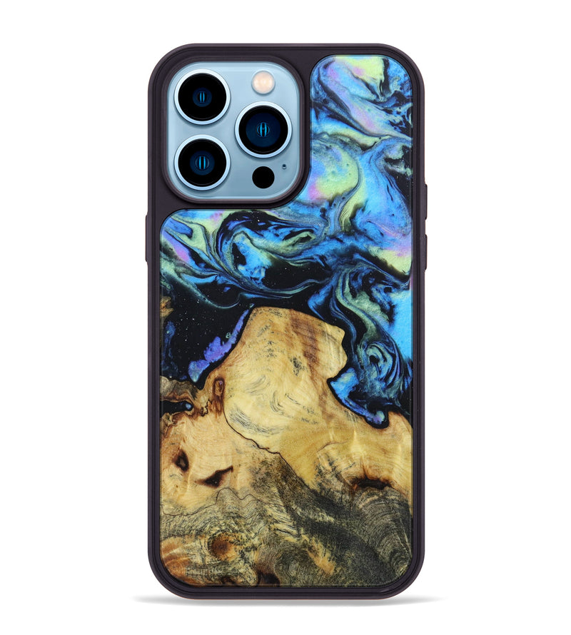 iPhone 14 Pro Max Wood+Resin Phone Case - Julian (Aurora, 617634)